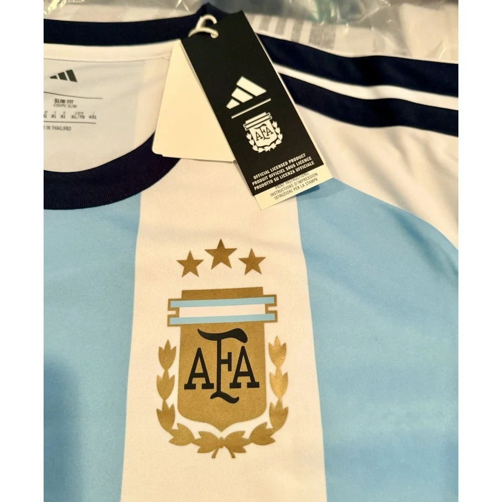 AUTHENTIC Argentina Jersey Mens Size XLarge Messi 10  Home 2022 World Cup Adidas